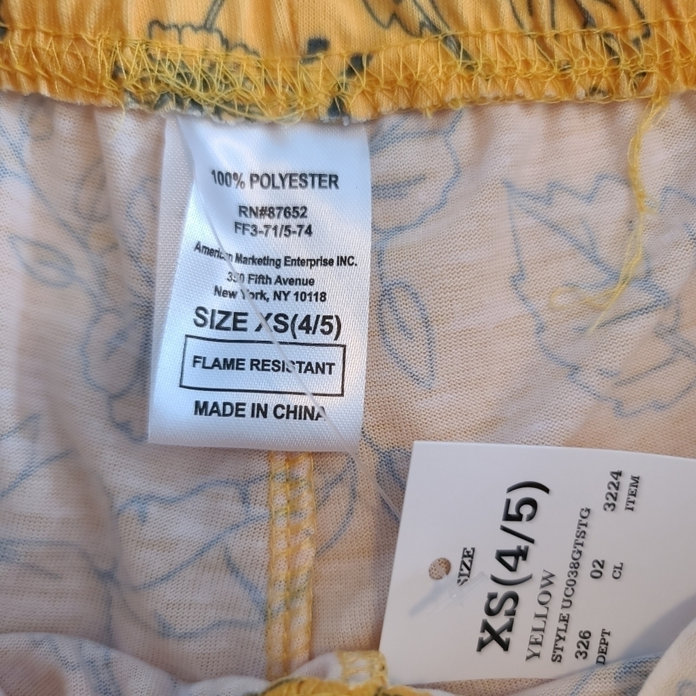 New Girl's Pajama Shorts, Sz 4/5 (XS) - Picture 2 of 2